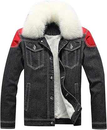 fuzzy denim jacket mens