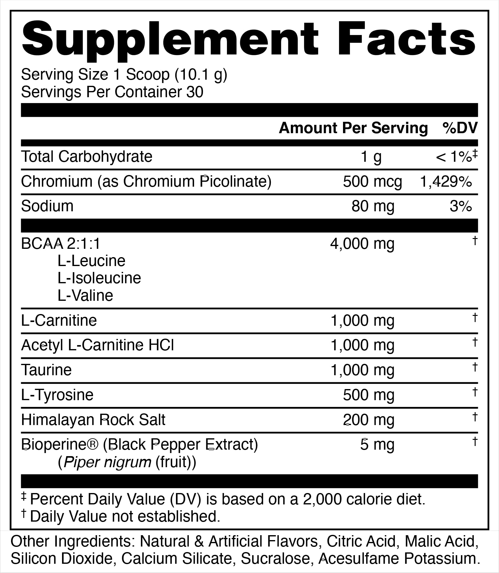 Bucked Up Racked White Gummy Deer | Intra Workout BCAA 2-1-1 Formula with L Carnitine Acetyl L Carnitine Taurine and L Tyrosine | Amino Acid Powder Supplement (30 Servings) — Amazon image 2