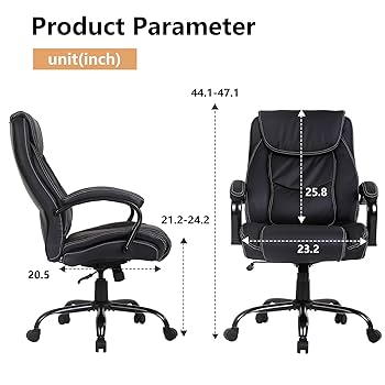 Amazon.com: PayLessHere Big and Tall Office Chair Desk Chair