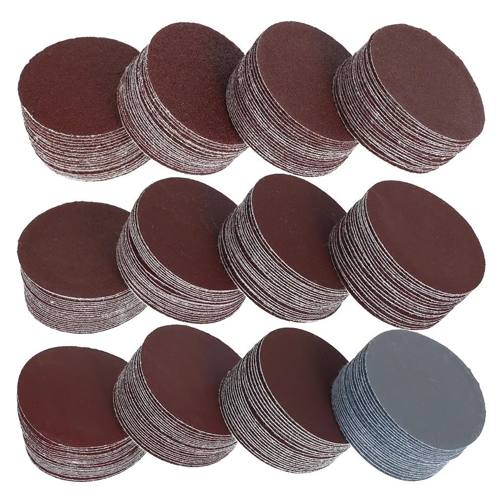Papel de lija abrasivo ZSBLXHHJD Papel de lija 60-3000 Grit Húmedo y seco Flooked Flooked Paper 240 PCS 2 "50 mm Redonda Pads Abrasive (Color : 240PCS 2Inch)