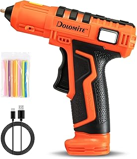 DOLOMITE Cordless Hot Glue Gun Kit with 22 Glue Sticks Fast Preheating Rechargeable for Crafts School Home DIY Arts