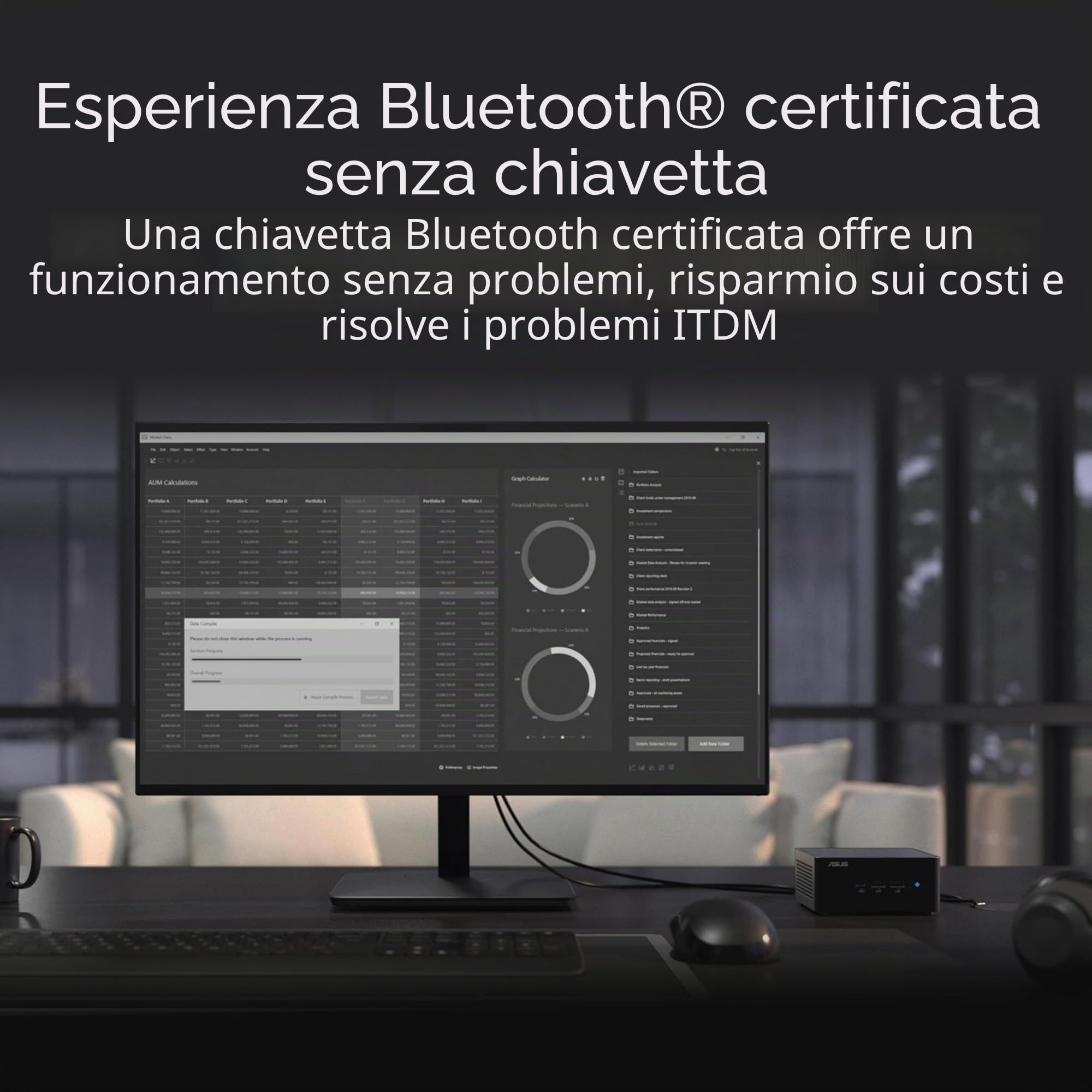 ASUS NUC 14 PRO, Intel Core Ultra 7 155H, RAM 96 GB DDR5-5600, Nero | SSD M.2, Scheda Grafica Intel Arc, Wi-Fi 6E, Bluetooth 5.3, Compatibile con Windows 10 e Windows 11 Home