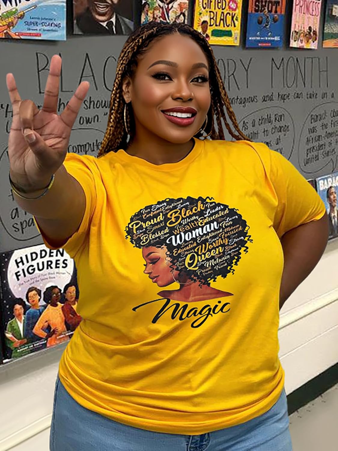 Women Black History T Shirts Afro American Culture Awareness Shirt Vintage Natural Hair Melanin Tee Tops - Image 3