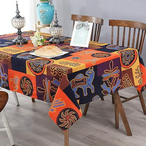 Miniatura 9 de Bringsine - Mantel rectangular de lino lavable, diseño clásico, varios tamaños