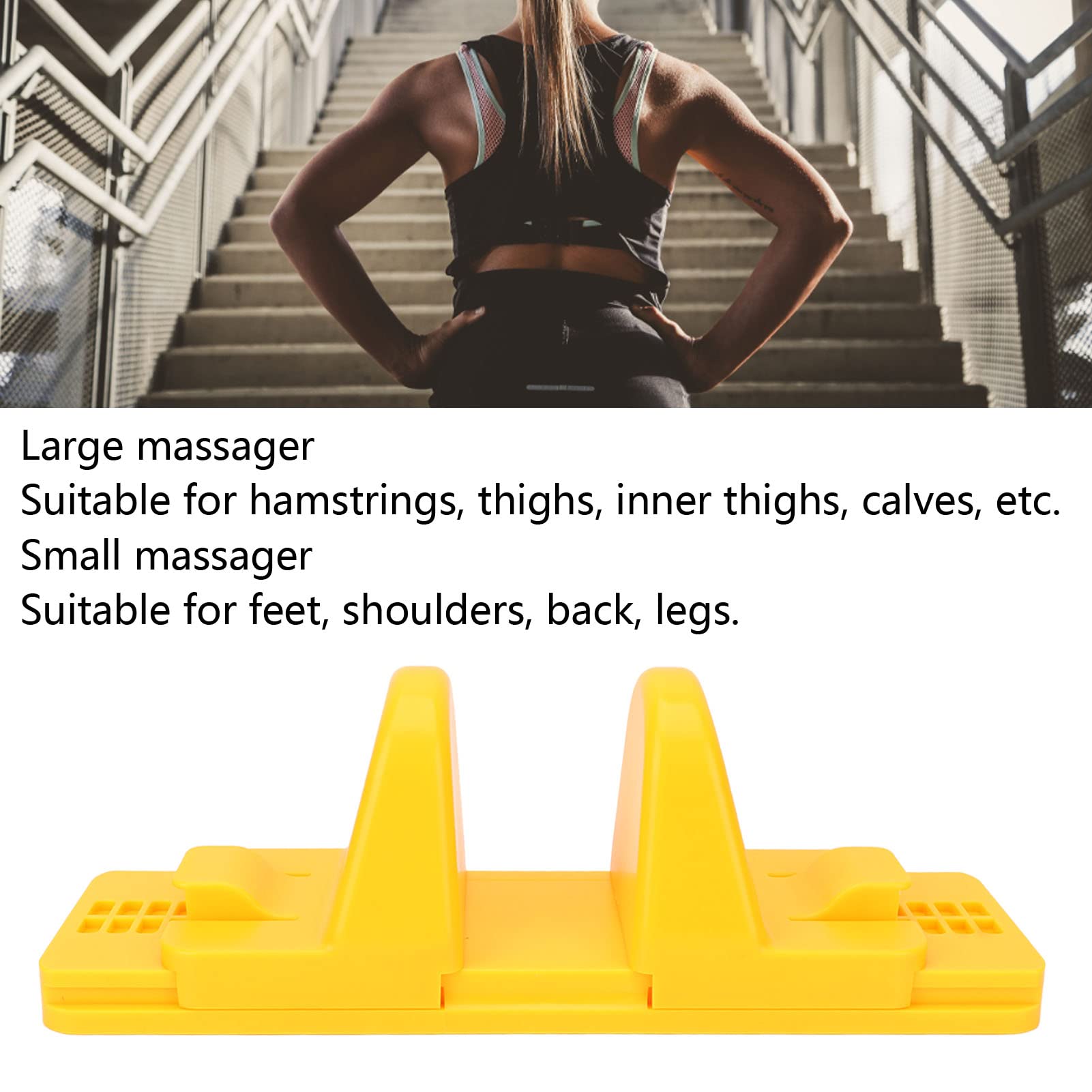 Fyearfly Psoas Release Tool 2er Set, Einstellbares Triggerpunkt Massagegerät für Hüfte & unteren Rücken, tiefe Gewebemassage, für Männer & Frauen, gelb