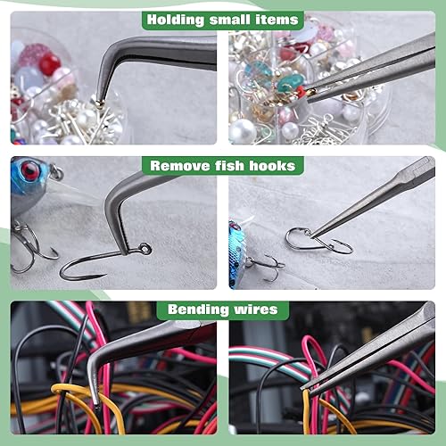 Miniatura 98 de SPEEDWOX Mini alicates de punta larga de 5-1/2 pulgadas, alicates de punta de cadena con cortador de alambre, cortadores laterales de nariz de aguja