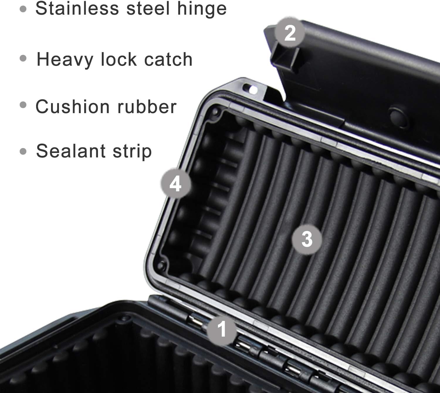 SHBC Smoker Smell Proof Container 8 Inch-The Stash Box Waterproof/Odor Resistant/Lockable Security Lid/Fits Pax 2/ Grinder/Containers -More Smoking Accessories Travel, Hidden and Storage