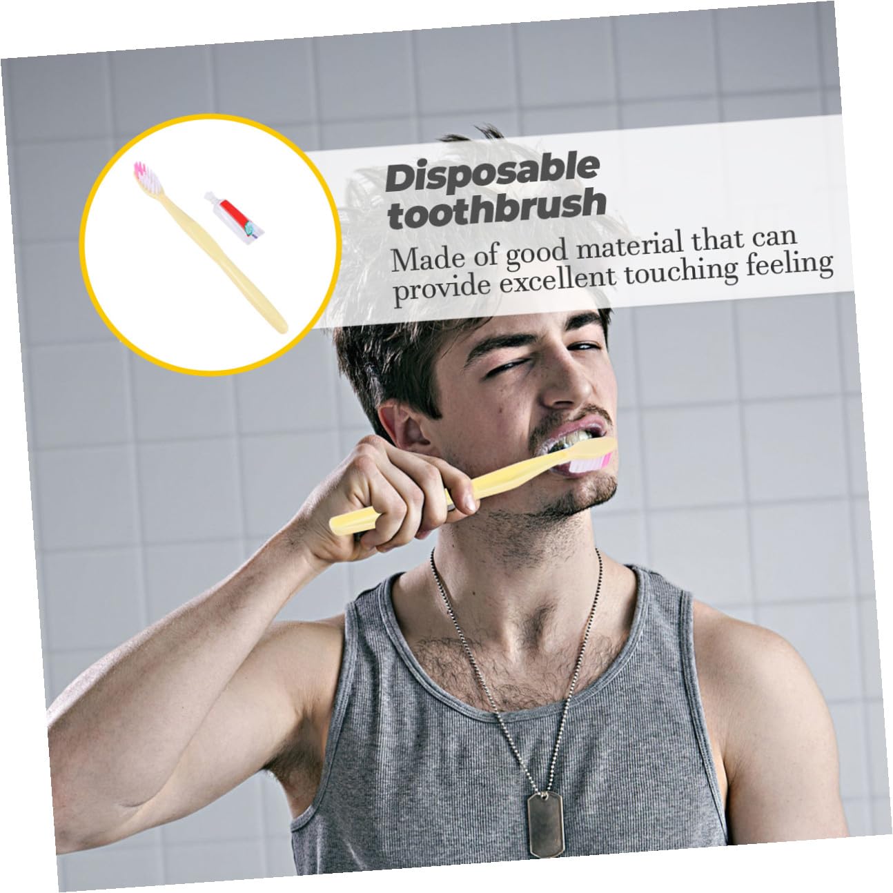 HOMSFOU Set da 100 Spazzolini da Viaggio Usa e Getta con Dentifricio Confezionati Singolarmente, Spazzolino da Denti Manuale Monouso per Campeggio e Viaggi, Accessorio Stili multipli