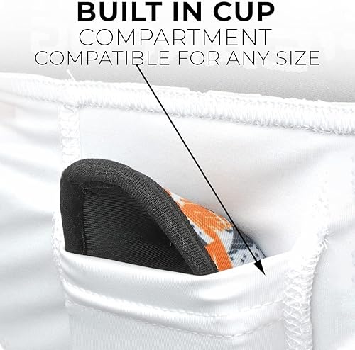 Miniatura 8 de WEARCOG Pantalones cortos de compresión acolchados para jóvenes con bolsillo para copa para niños  Pantalones cortos deportivos para béisbol y fútbol