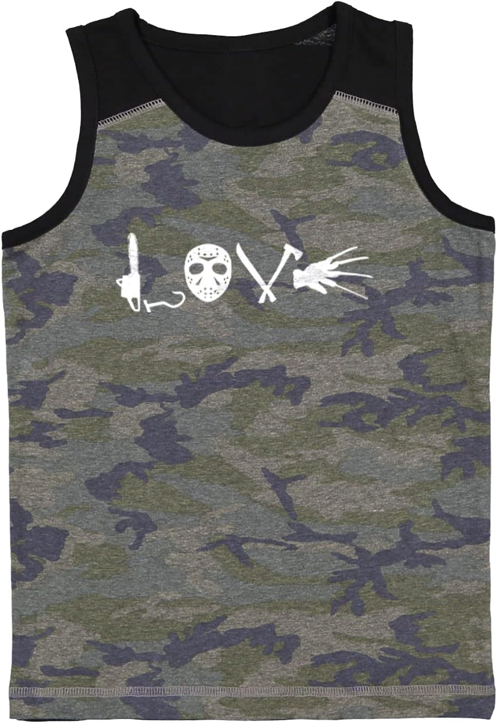Love Horror Movie Icons - Youth Contrast Back Tank Top