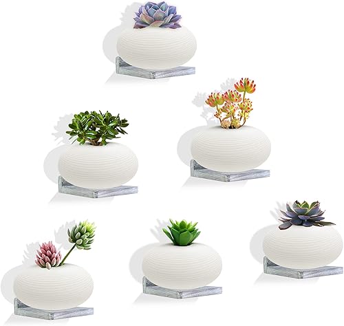 NIUBEST Estante flotante pequeño estante de pared de 5 x 5 pulgadas estante de madera rústica para dormitorio sala de estar baño cocina juego de 6