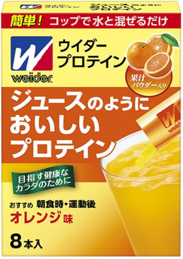 Amazon ウイダー ジュースのようにおいしいプロテイン オレンジ味 8本入 ウイダー ドラッグストア