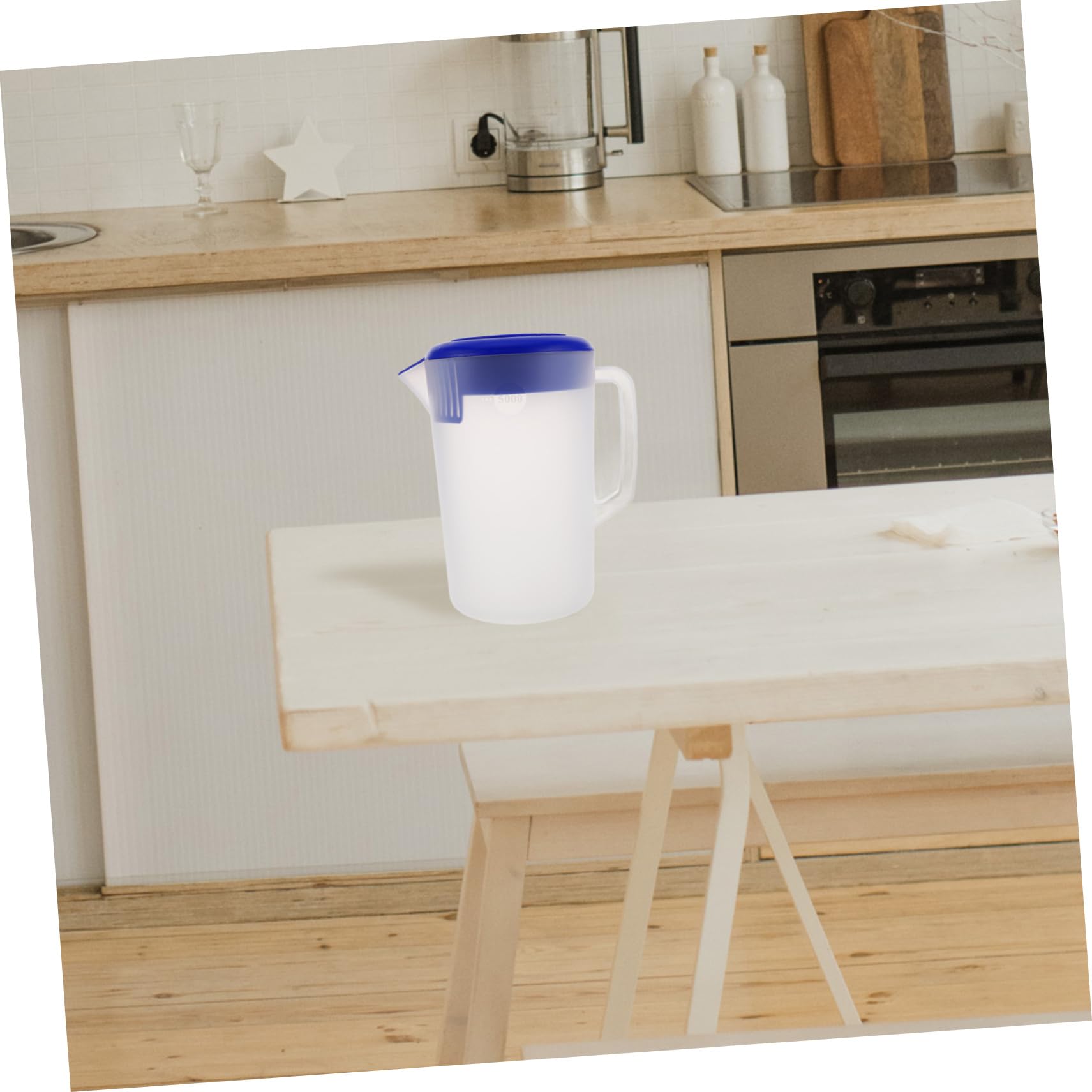 Jarra de Agua de Plástico de 5 L con Asa y Boca Ancha