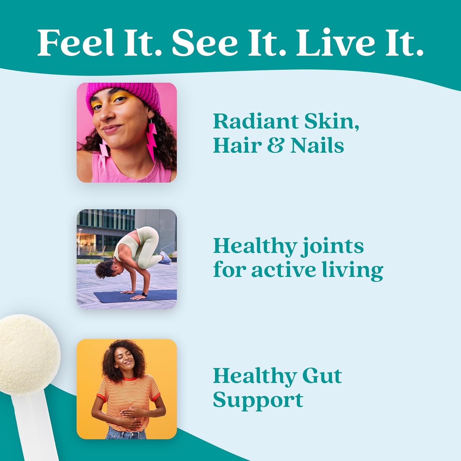 Further Food Vanilla Collagen Peptides Powder with Tremella Mushroom – 100% Grass-Fed, Hydrolyzed Type 1 & 3, 20g of Collagen per Serving, Supports Skin, Hair, Nails & Joints, 10.37 Oz - Image 4