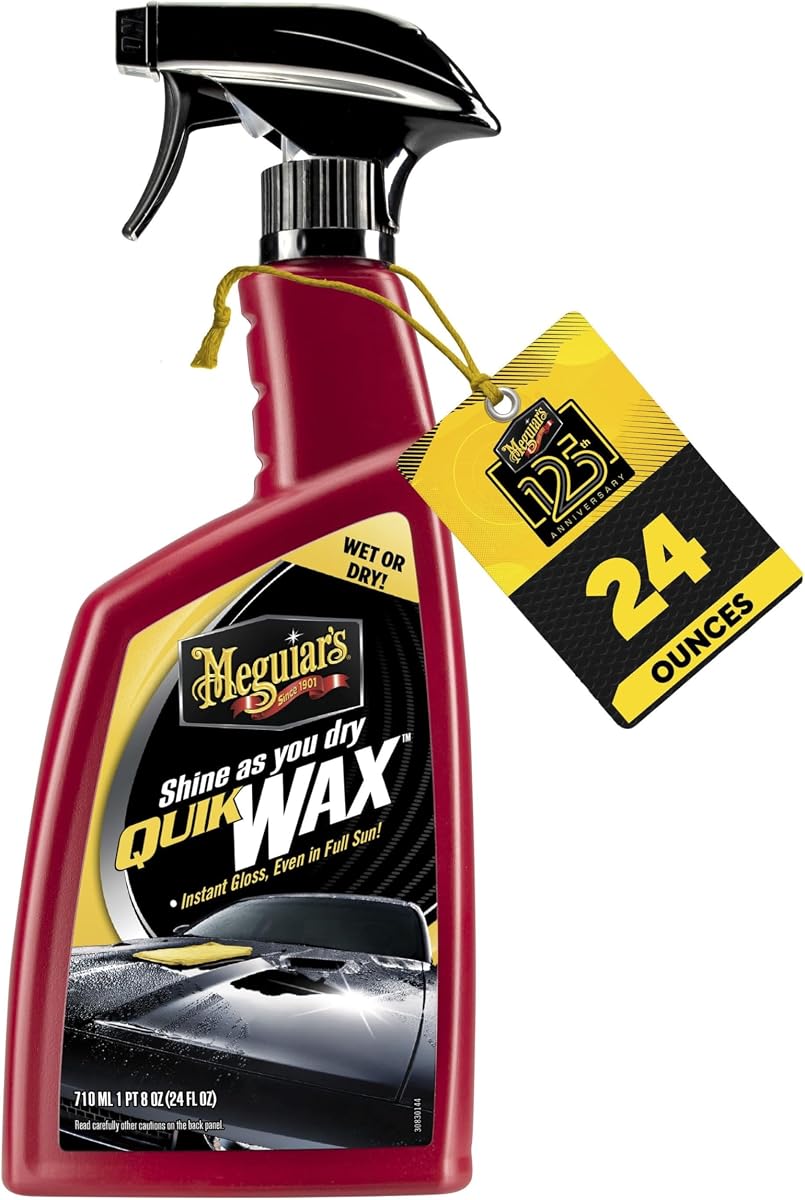 Quik Wax, 24 Oz | Spray Wax for Car Detailing, Creates a Deep Shiny Look, Can Be Applied to Wet or Dried Paint & In Direct Sunlight