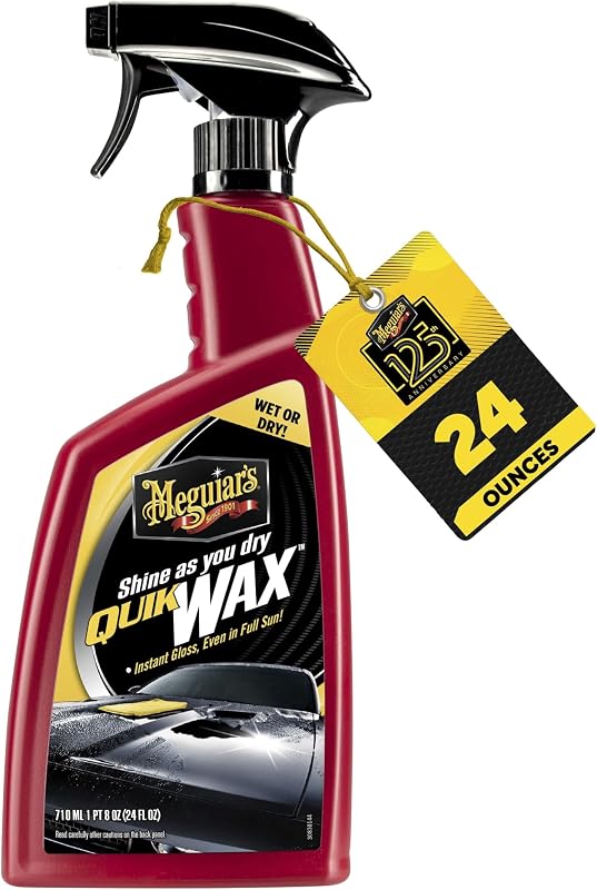 Quik Wax, 24 Oz | Spray Wax for Car Detailing, Creates a Deep Shiny Look, Can Be Applied to Wet or Dried Paint & In Direct Sunlight
