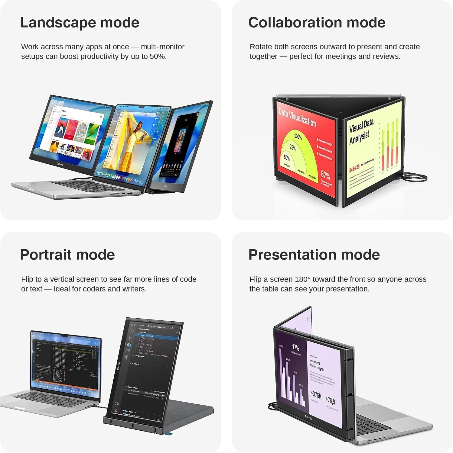 Amazon.co.jp: Mobile Pixels Trio 3 Pro トリプルポータブルモニター
