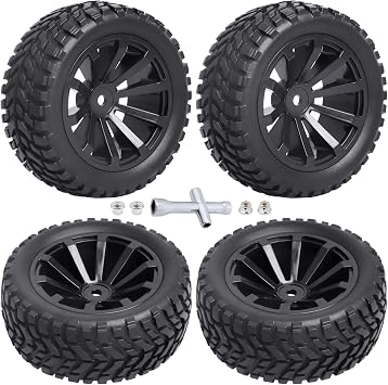 1/10 RC Touring Wheels and Tires 12mm Hex for Traxxas 4Tec 2.0 Tamiya TT02 1/14 Wltoys 144001 1/16 Traxxas Slash 1/18 Latrax Teton Redcat HPI HSP Brushless 2S 3S RC On-Road Tyres, Non-Glued