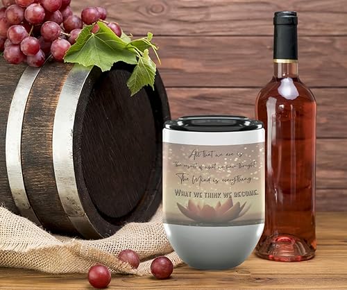 Vista 21 de TJ Originals Buddha Quotes Quiet the Mind and the Soul Shall Speak Regalos para ella – Taza de cerámica de 11 oz – Regalos de paz