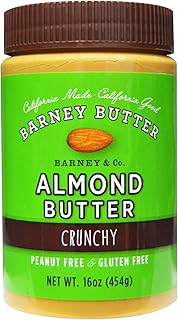 Barney Butter Almond Butter, Crunchy, 16 Ounce Jars (Pack of 3)
