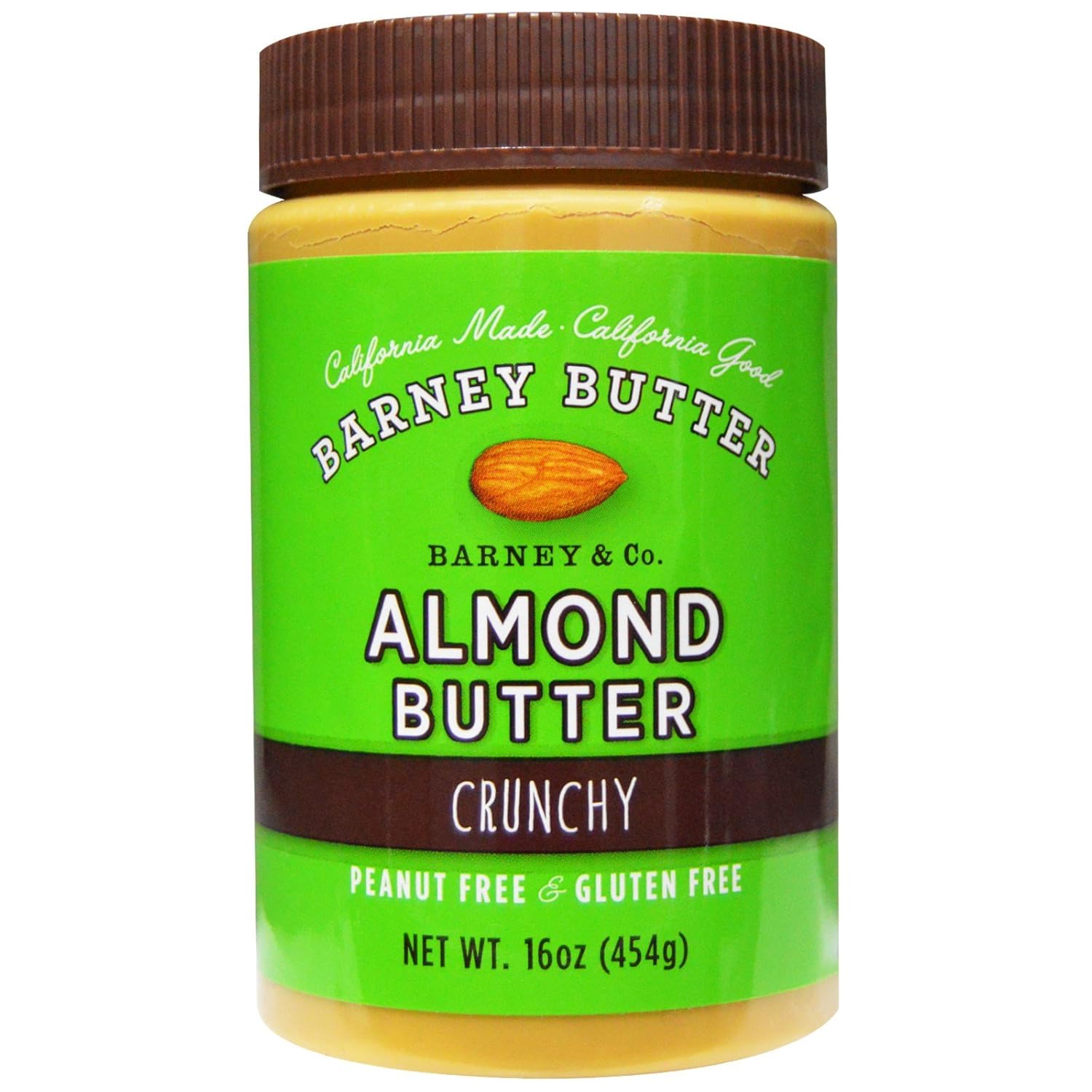 Barney Butter Almond Butter, Crunchy, 16 Ounce Jars (Pack of 3)