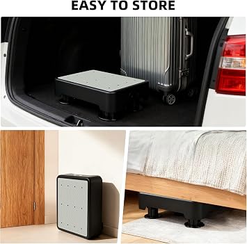 Adjustable Step Stool for Adults, Noctilucent Bed Step Stools for Seniors