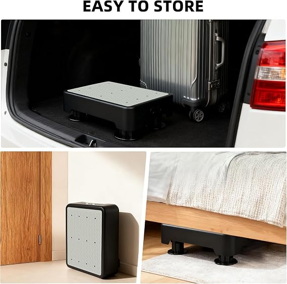Adjustable Step Stool for Adults, Noctilucent Bed Step Stools for Seniors