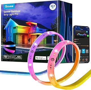 Govee Outdoor RGBICWW LED Strip Lights Pro, 32.8ft Outdoor Lights, IP65