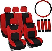 Vista 14 de FH Group Fundas de Asientos de Coche Juego Completo de Tela, Combo de Ajuste Universal, Fundas de Asientos Automotrices Lavables, Fundas de Asientos
