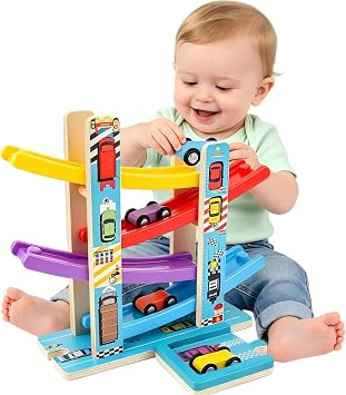 Montessori Toddler Toys for 1 2 3 Year Old Boy, No Assembly Wooden Toy Gift