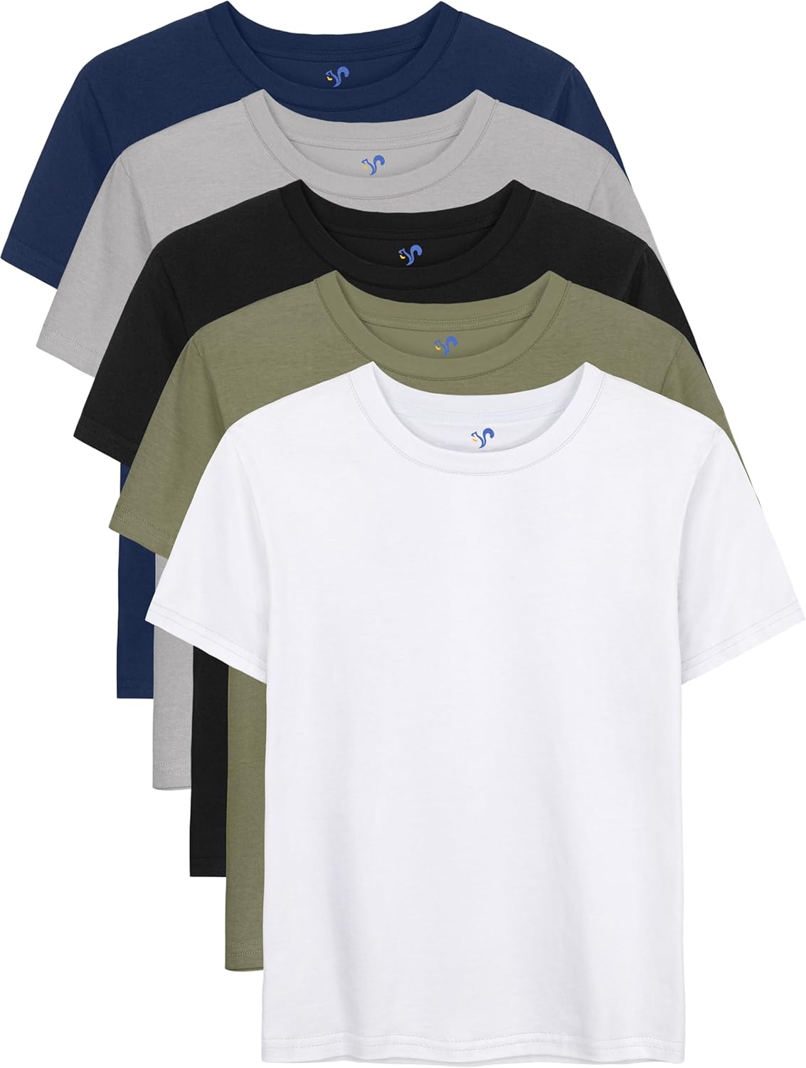 5 Pack Boys Shirts Short Sleeve Shirts for Boys Cotton T-Shirts Kids Toddler Tshirt...