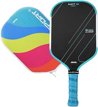 AMA SPORT Carbon Fiber Pickleball Paddles USAPA Approved 16mm Pickleball Paddle Friction Textured Surface Thermoformed Pickleball Racket with Propulsion PP Honeycomb Core