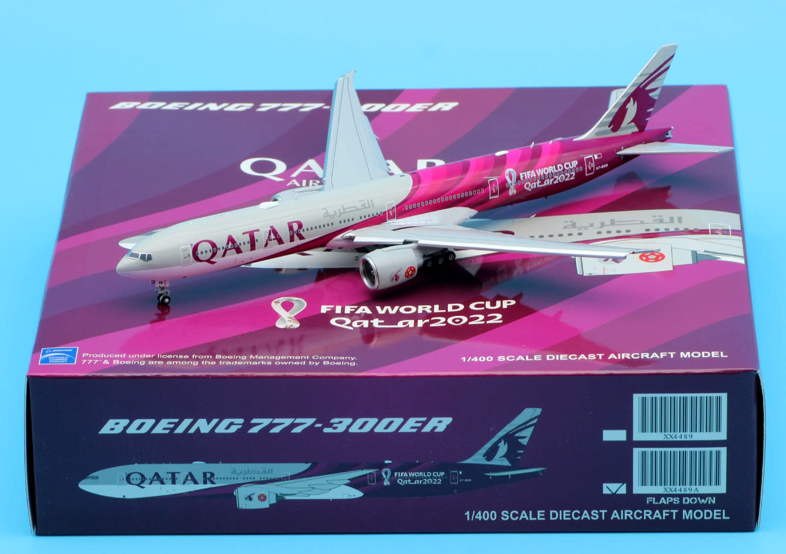 Qatar Airways B777-300ER A7-BEB JC Wings Flaps down 1:400 Diecast