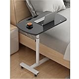 ZOCWJK Adjustable Hospital Overbed Table for Standing Laptop Desk Black Color (Black