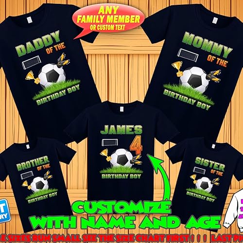 Miniatura 3 de Soccer Birthday Shirt, Soccer Custom Shirt, Personalized Soccer Shirt, Soccer family shirts, Soccer matching family party Birthday Shirt, Birthday