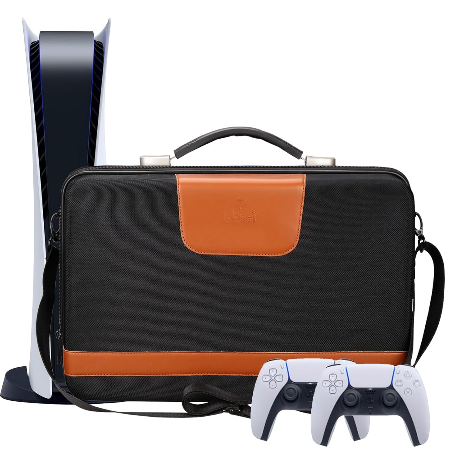 Mchoi PS5 Carrying Case Hard Shell Travel Bag with Password Lock for Playstation 5 Console, Controller, Games, Gaming Headset & Accessories, Case Only