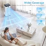 Portable Air Conditioner, 3-in-1 Air Conditioner Portable Cooling Fan, 8L Evaporative Air Cooler w/ 4 Modes & 3 Speeds, 12H Timer,Remote, 60W Portable AC Unit for Bedroom Home