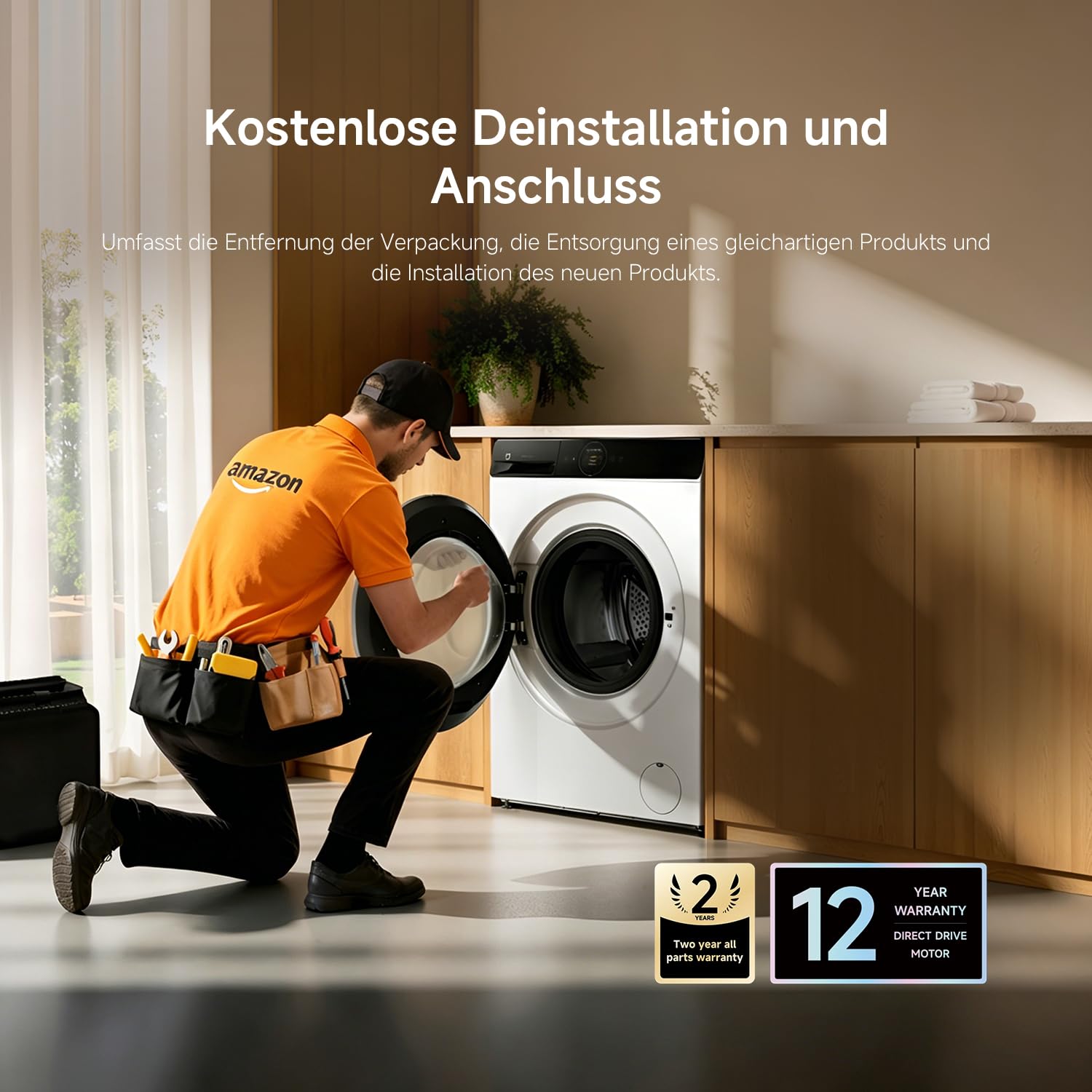 Xiaomi Mijia Front Load Washer Dryer Pro 9 kg Waschen / 6 kg Trocknen | Automatische Dosierung, Direktantrieb, Schnellwäsche, Auffrischen & Dampf-Hygiene, App-Steuerung, Weiß, A-25 % Wascheffizienz