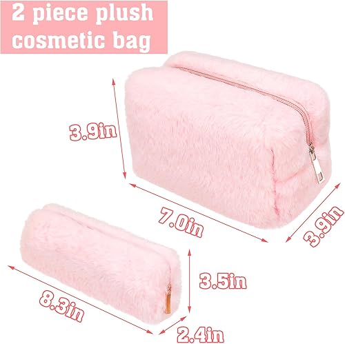 Miniatura 9 de Pequeña bolsa de maquillaje para bolso bolsa de maquillaje mullida bonita bolsa de cosméticos estuche estético para lápices de viaje bolsa de