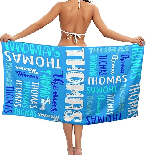 Vista 160 de Toalla de playa, toallas de playa personalizadas para niños, toallas de playa para adultos y niños, microfibra de secado rápido, toallas de playa