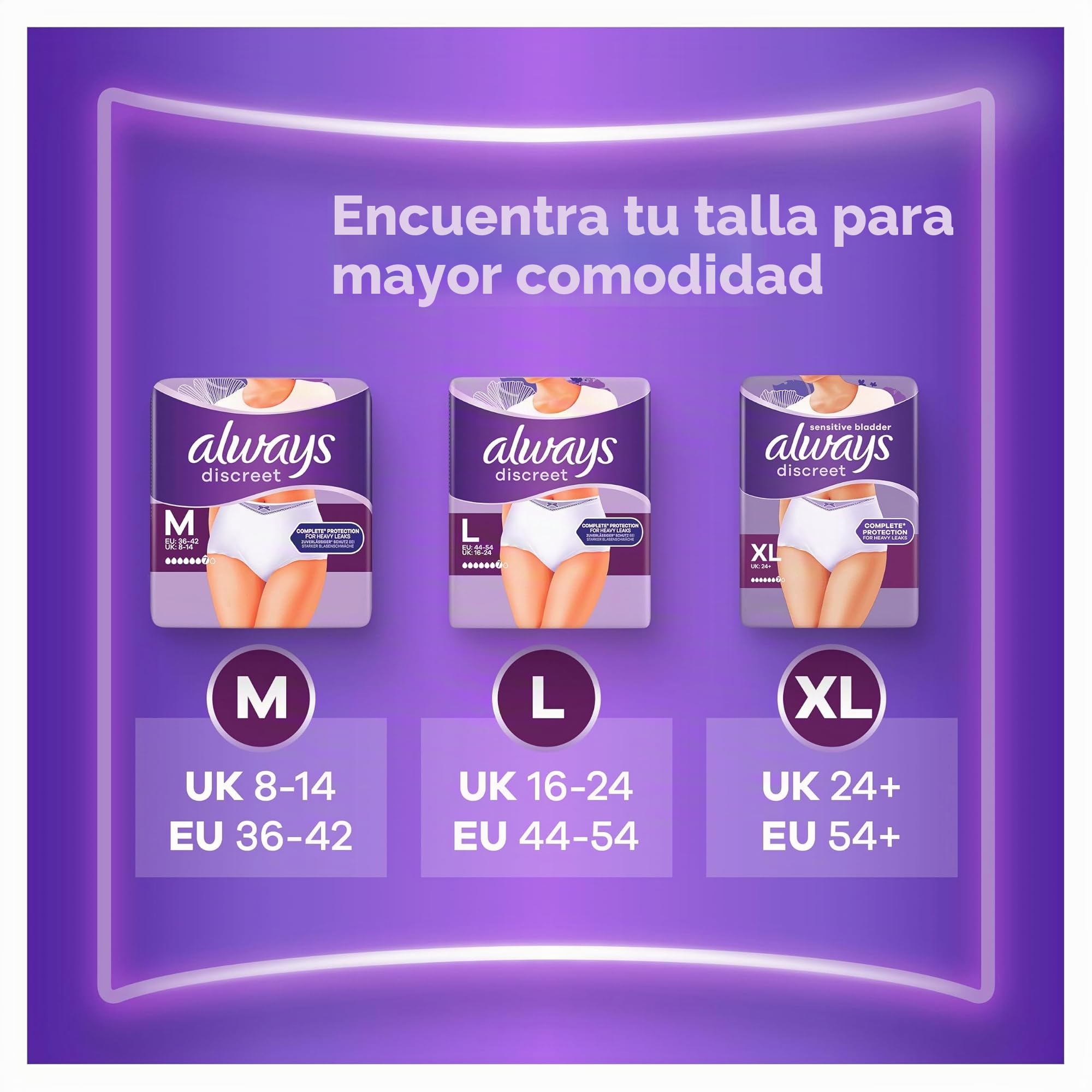 Pañales para incontinencia Always Discreet