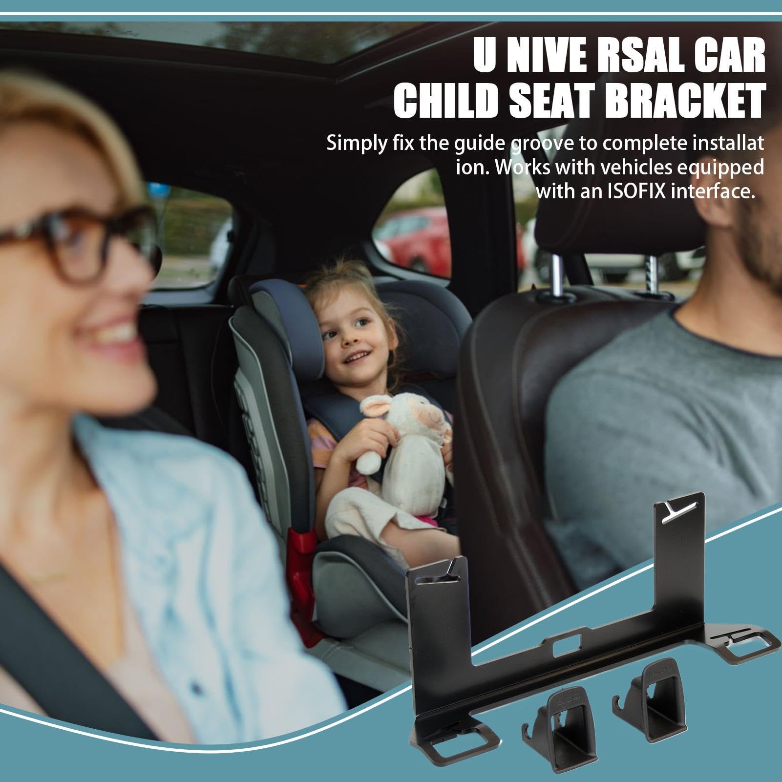 Auto-Kindersitzhalterung, Sicherheitsriemen-Set, Fahrzeugsitz-Rückhaltesockel, universelles Kinderautobefestigungssystem, verstellbare Auto-Sicherheitshalterung