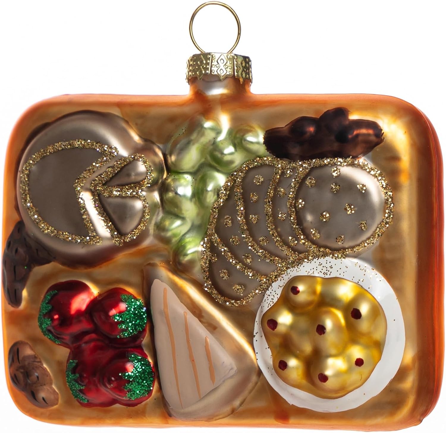 2pcs Blown Glass Charcuterie Board Ornaments for Christmas Tree - Image 2