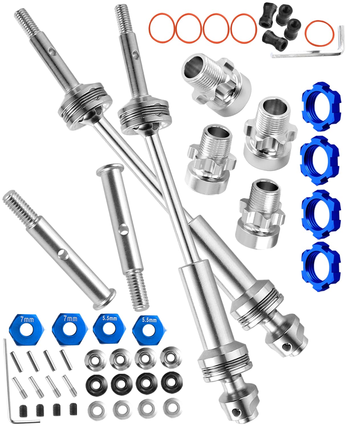 INTEGY CNC Aluminum Hex Wheel Hubs For Traxxas 1/10 Slash 2WD – Premium Upgrade Parts