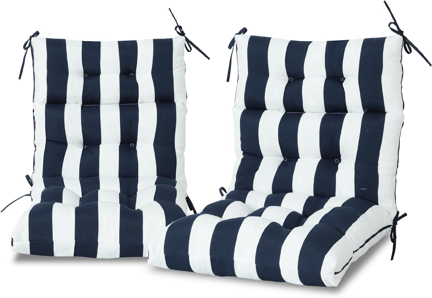 Adirondack Chair Cushion,High Back Chair Cushions Set of 2,Deep Seat Stuffed High Rebound Foam Rocking Chair Cushions for Outdoor Furniture Porch Garden 44” x 22” x 4”
