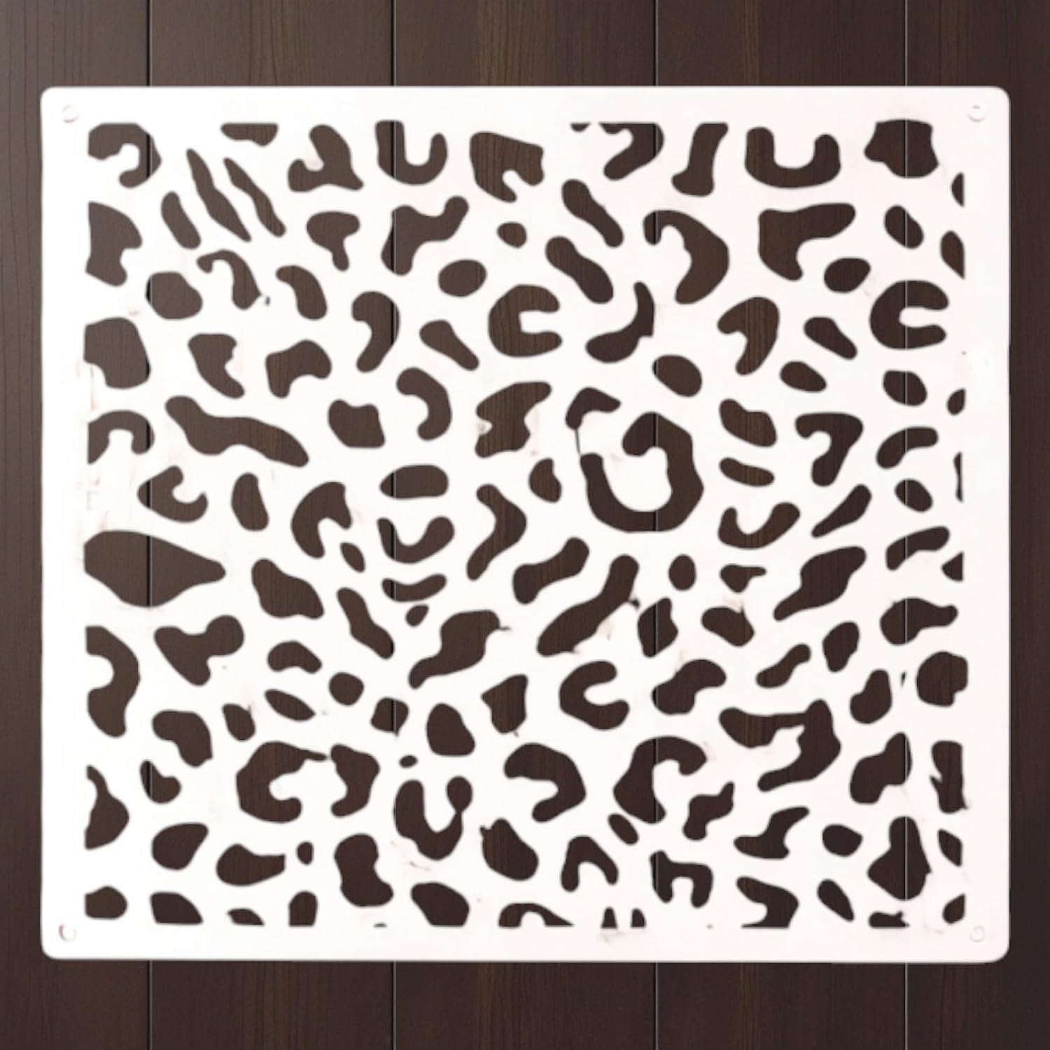 Leopard Print Stencil – Animal Spot Pattern Reusable Template for Painting, Walls, Fabric, Crafting, DIY Art and Home Decor