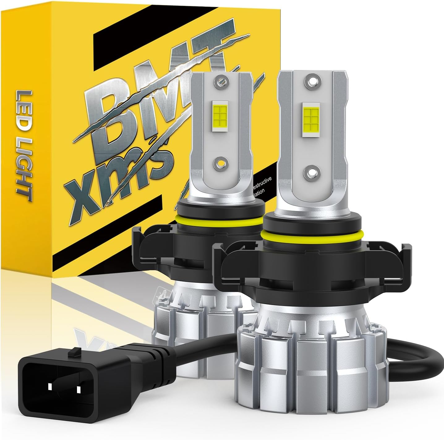 BMT xms 5202 H16EU Fog Light Bulbs, Switchback 6500K White/3000K Amber Yellow, Dual Color White Yellow Fog Lamps, Pack of 2