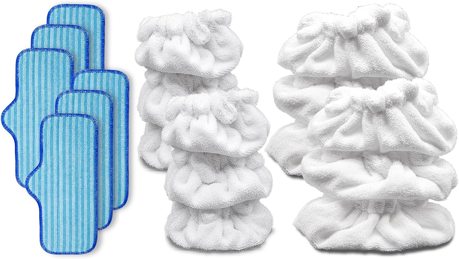 Small Triangle Bonnets + Steam Cleaner Pads + Large Rectangle Bonnets Compatible with Dupray Steam Cleaner