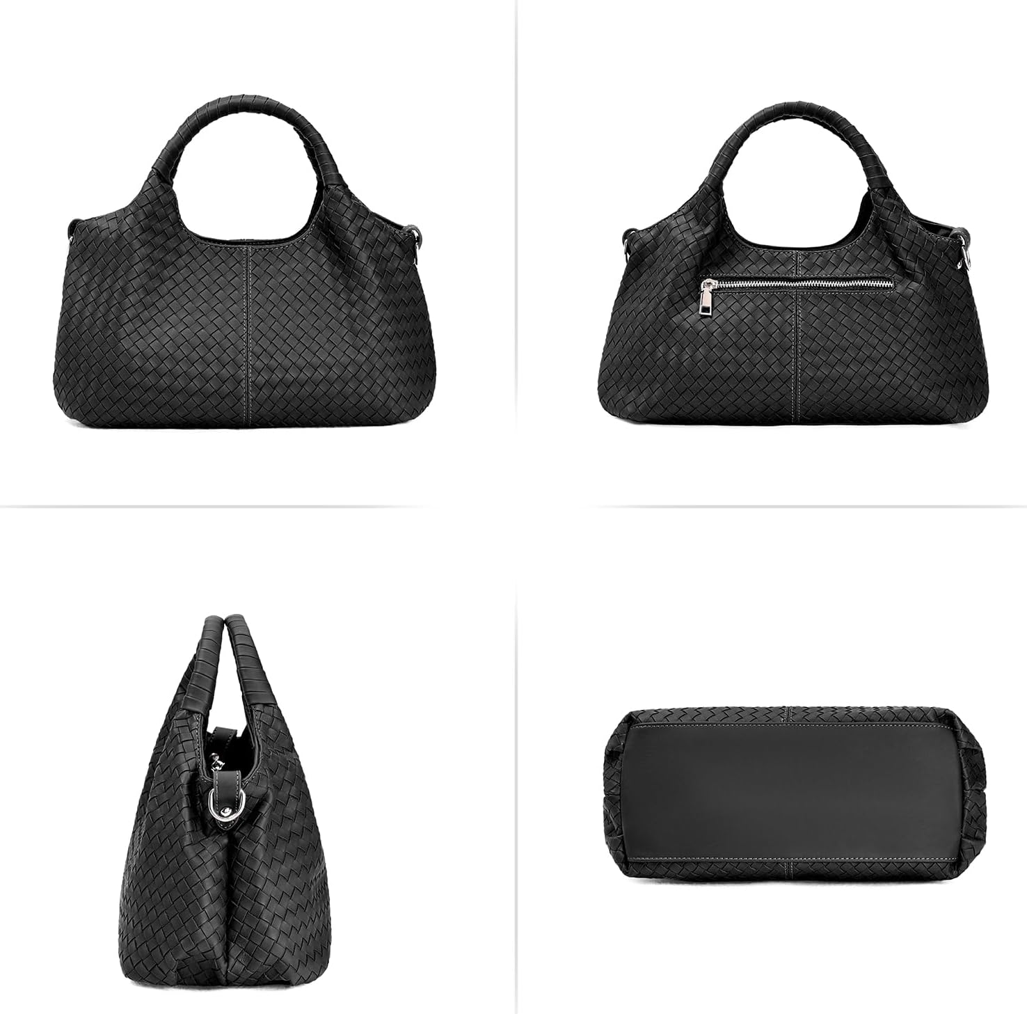 GAEKEAO Vegan Leather Purses for Women Large Shoulder Bag and Handbags Satchel Designer Top Handle Purses Ladies Woven Tote