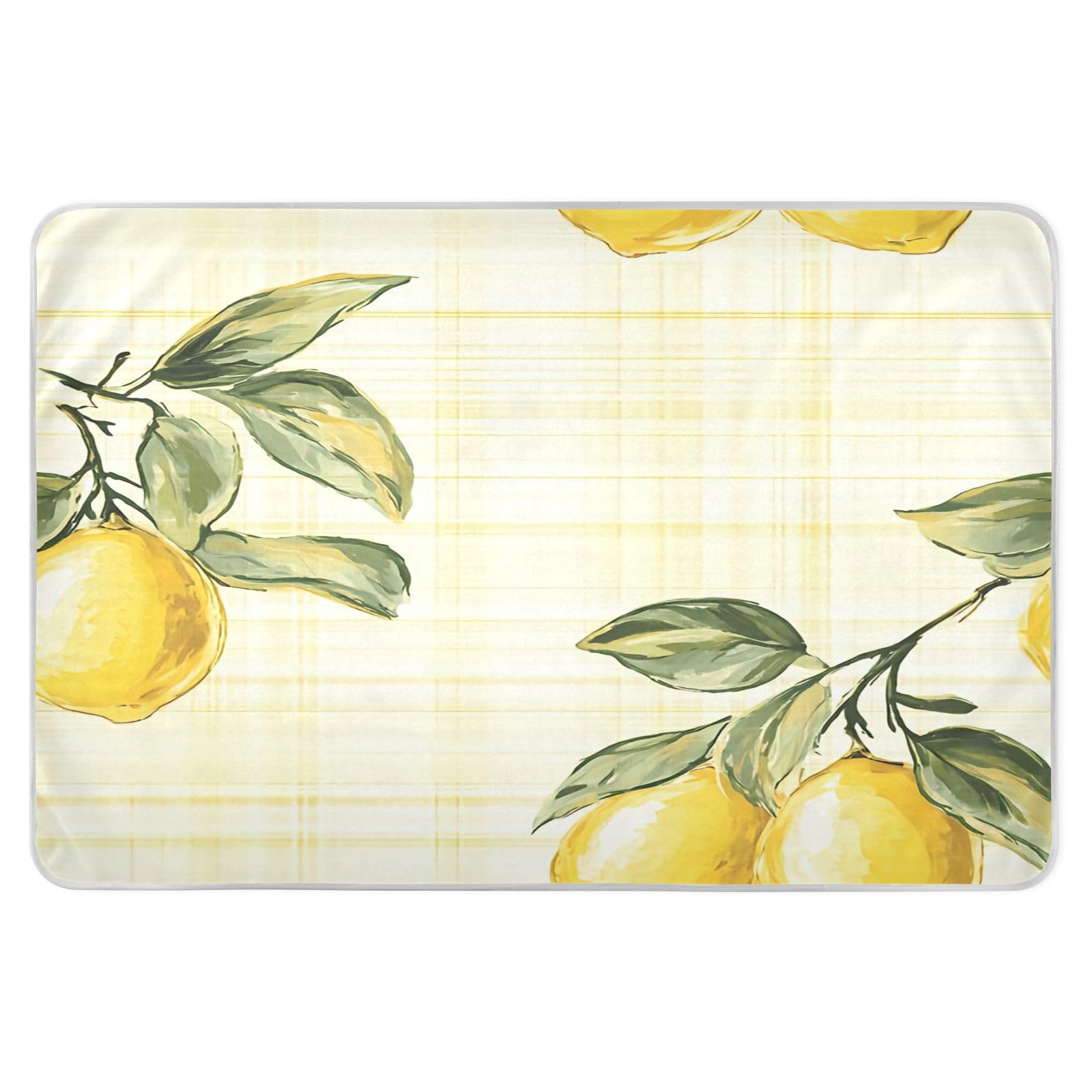 BOESI Graffiti Lemon Pattern Waterproof Pads for Bedwetting and Incontinence, Reusable Pads, Reusable Diaper Pads for Bed, Sofa, Travel